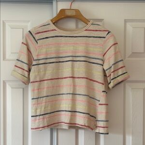 Anthropologie Short Sleeve Striped Tee by Postmark